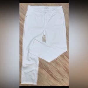 Ladies' White Ankle Crop Jeans - Unbranded